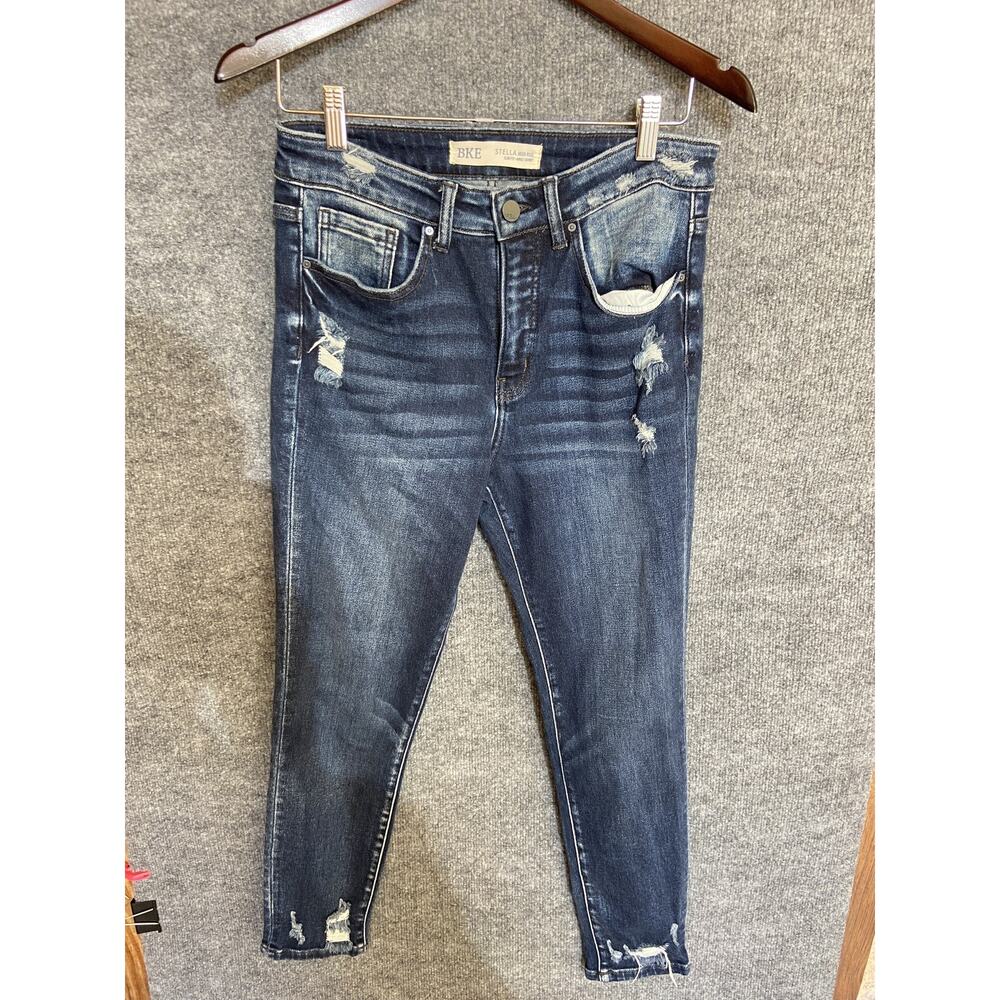 BKE Women's Skinny Jeans - Dark Blue